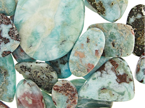 Larimar 1/4lb Cabochon Parcel in Assorted Sizes - JLW10967 | JTV