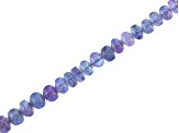 Tanzanite Smooth Rondelle Appx 3-6mm Bead Strand Appx 18" in length Appx 90-100 CTW
