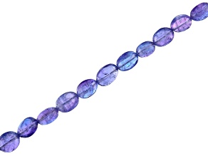 Tanzanite Smooth Graduated Tumbled Bead Strand Appx 14" in length Appx 65-75 CTW