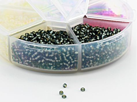 Seed Bead Set in Assorted Sizes and Colors in Storage Case
