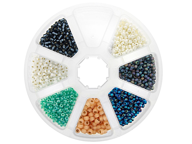 15/0 Glass Seed Bead Kit in 8 Assorted Colors - JMBKIT0012