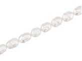 White Cultured Freshwater Pearl Appx 7x9mm Potato Shape Bead Strand Appx 14-15" Length