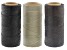Waxed Jewelry Cord Spool Set of 3 in Black, Dark Brown and Ecru appx 360yds Each