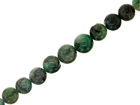 Emerald appx 5-8mm Graduated Round Bead Strand Appx 15-16"