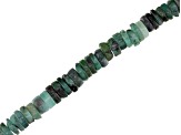 Emerald Wheel appx 5-7mm Shape Bead Strand appx 15-16"