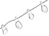 Rock Crystal Quartz Carved appx 23x11mm Flower Bead Strand appx 15-16"