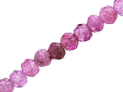 Ruby and Pink Sapphire Faceted appx 2mm Round Bead Strand appx 12-13" - JLW11391 | JTV.com