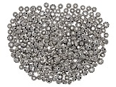 Metal Rondelle Beads in 2 Sizes in Antique Silver Tone Set of 300 Pieces Total