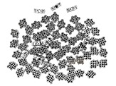 Spacer Bead Large Hole Set in 5 Styles in Antique Silver Tone 120 Pieces Total
