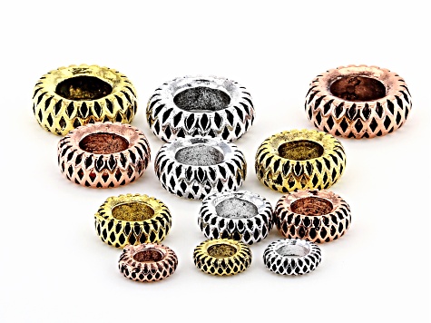 12mm Gold Rondelle Spacer Beads