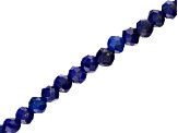 Lapis Lazuli Faceted appx 2mm Round Bead Strand appx 15-16"
