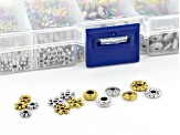 Metal Spacer Bead Kit in 5 Styles in Antique Silver & Gold Tone 500 Pieces Total
