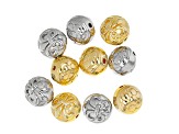 Metal Spacer Beads in 4 Styles in Gold Tone & Silver Tone appx 150 Pieces Total