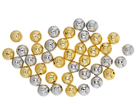 Metal Spacer Beads in 4 Styles in Gold Tone & Silver Tone appx 150 Pieces Total