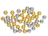 Metal Spacer Beads in 4 Styles in Gold Tone & Silver Tone appx 150 Pieces Total