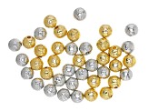 Metal Spacer Beads in 4 Styles in Gold Tone & Silver Tone appx 150 Pieces Total