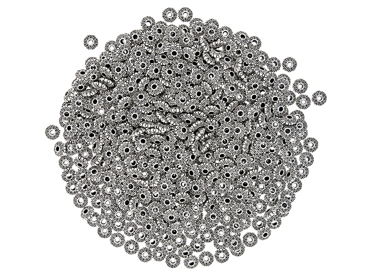 Indonesian Inspired Metal Round appx 6mm Spacer Beads in Antique Silver Tone 500 Pieces Total