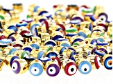 Metal & Enamel Round appx 5mm Beads in 7 Colors 140 Beads Total