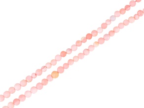 Pink Opal Round appx 4-5mm Bead Strand Set of 2 appx 15-16"