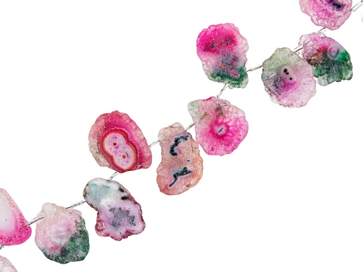 Watermelon Solar Quartz Graduated Fancy Slice appx 14x10