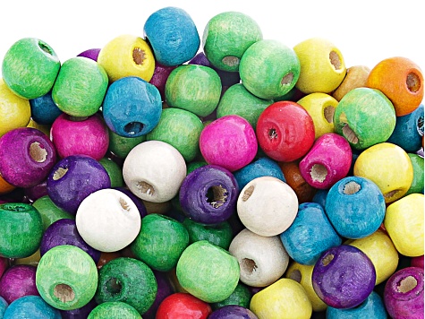 Fiesta Beads: Assorted Colorful Hand Carved Beads for Bracelets 1 Strand