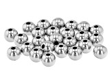 Stainless Steel Round Beads in 5 Sizes Appx 300 Pieces Total