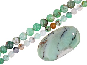 Chrysoprase Jewelry Australian Chrysoprase Beaded Strand Sterling Silver Green Stone Necklace Birthstone Jewelry