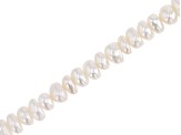White Cultured Freshwater Pearl Rondelle appx 5-6mm Bead Strand appx 14-15"