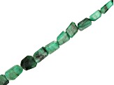 Emerald Graduated appx 9x7-14x10mm Nugget Bead Strand appx 15-16"