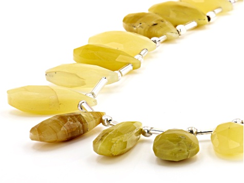 Yellow Opal Faceted Teardrop Pear appx 12x7-26x10mm Shape Bead Strand appx 15-16"