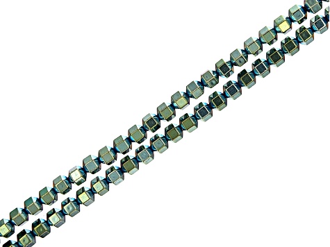 Multi-Color Hematine in Assorted Shapes Bead Strand Set of 20 appx 15-16"
