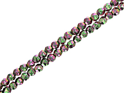 Multi-Color Hematine in Assorted Shapes Bead Strand Set of 20 appx 15-16"