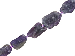 Amethyst Matte Rough appx 18x13-20x15mm Nugget Endless Strand