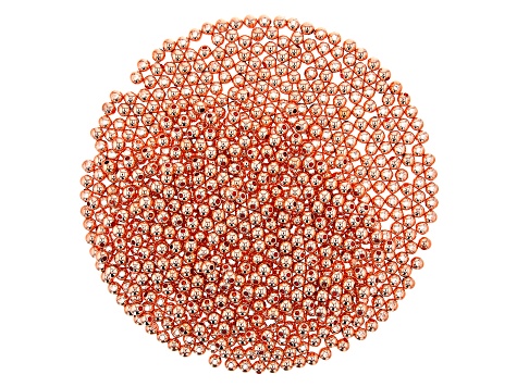 Lightweight Electroform Round High Polish Beads in Gold Tone & Rose Gold Tone 2,000 Pieces Total