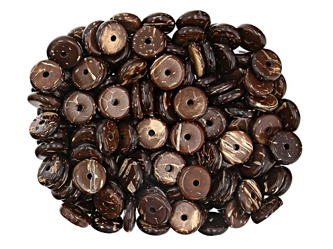 Coconut Shell Spacer Beads in 4 Sizes appx 600 Pieces Total
