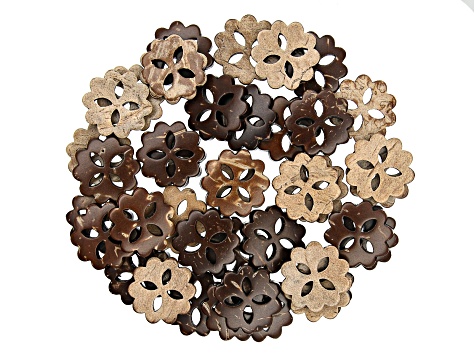 Flat Metal Spacer Beads in 2 Shapes with Large Hole in Silver Tone & Gold  Tone 200 Pieces Total - JLW12360