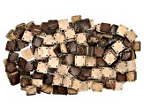 Coconut Shell appx 18x14mm Diamond Shape Beads with 4 Corner Drilled Holes 200 Pieces Total