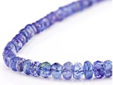 Tanzanite Graduated Faceted appx 3-5mm Rondelle Bead Strand appx 15-16"