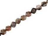 Botswana Agate Appx 8mm Star Cut Faceted Round Bead Strand appx 14-15"