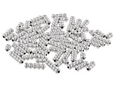 Silver Tone Metal Tube Shape Spacer Beads in 4 Sizes 80 Beads Total