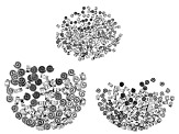 Marrakesh Inspired Spiral Flat Round Bead in Silver Tone in 3 Sizes 400 Beads Total