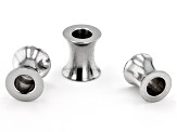 Stainless Steel Bugle Spacer Beads in 2 Sizes with Large Hole 40 Beads Total