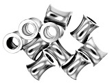 Stainless Steel Bugle Spacer Beads in 2 Sizes with Large Hole 40 Beads Total