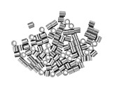 Stainless Steel Tube Shape Beads in 6 Sizes with Large Hole 300 Beads Total