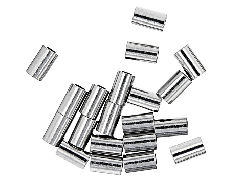 Stainless Steel Tube Shape Beads in 6 Sizes with Large Hole 300 Beads Total