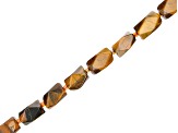 Yellow Tigers Eye Faceted appx 10x8-12x10mm Fancy Shape Bead Strand appx 14-15"