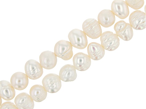 6-7mm Potato Freshwater Pearls, White (16 Strand)