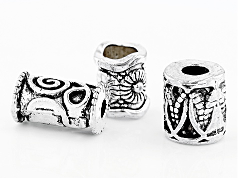 Indonesian Inspired Tube Shape Beads in 3 Styles & Sizes with Large Hole 230 Pieces Total