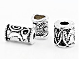 Indonesian Inspired Tube Shape Beads in 3 Styles & Sizes with Large Hole 230 Pieces Total
