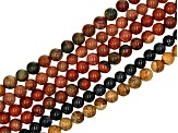 Multi-Stone Round appx 6mm Bead Strand Set of 16 appx 14-15"